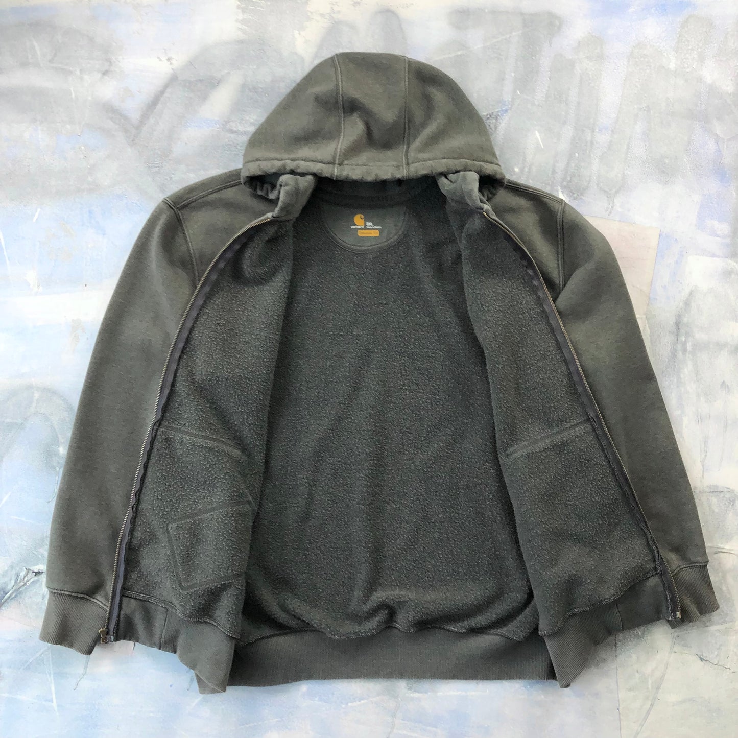 Vintage Carhartt Original Fit Heavyweight Zip Hoodie Sweatshirt XXL