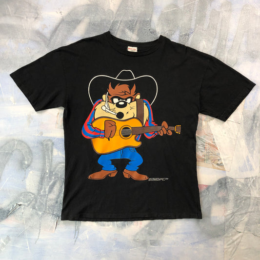 Vintage 90s Tasmanian Devil Taz Garth Brooks Novel Teez T Shirt L