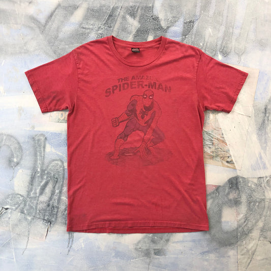 Vintage Marvel Mad Engine Spiderman T Shirt L