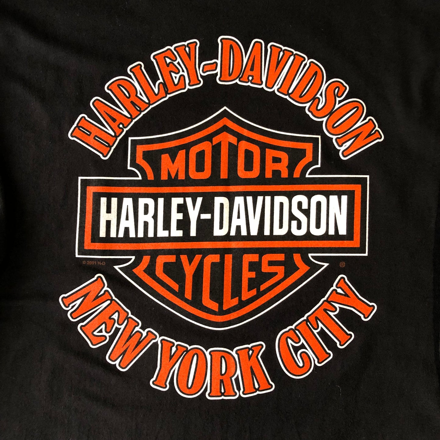 Harley Davidson Motorcycles New York City Flames Retro USA Long Sleeve Shirt XL