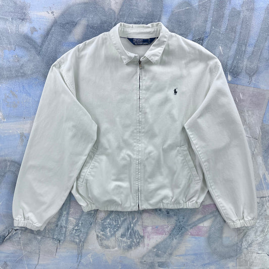Vintage 80s Polo Ralph Lauren Harrington Canvas Zip Jacket L
