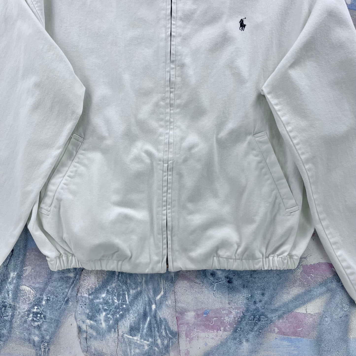 Vintage 80s Polo Ralph Lauren Harrington Canvas Zip Jacket L