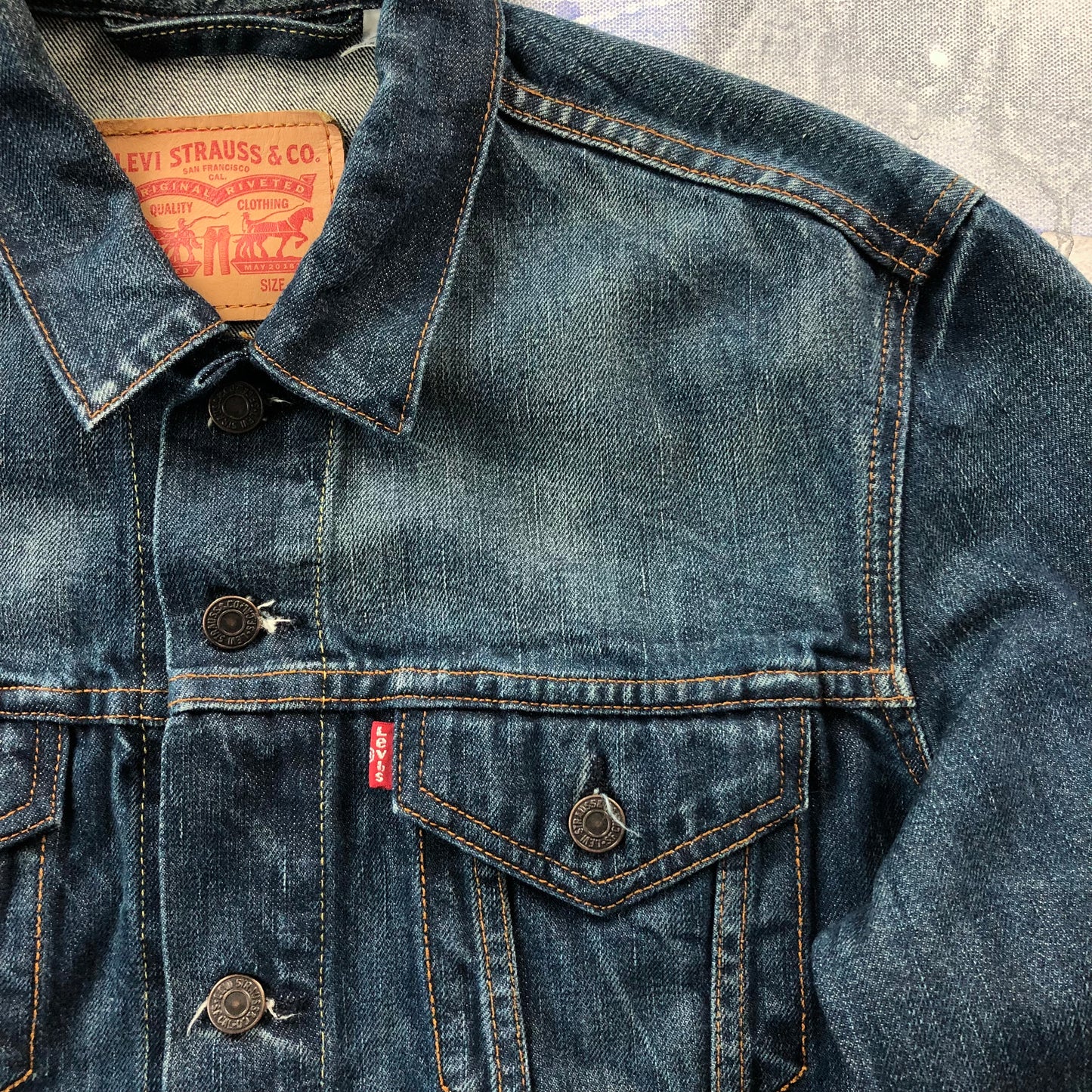 Vintage Levis Denim Button Jacket M
