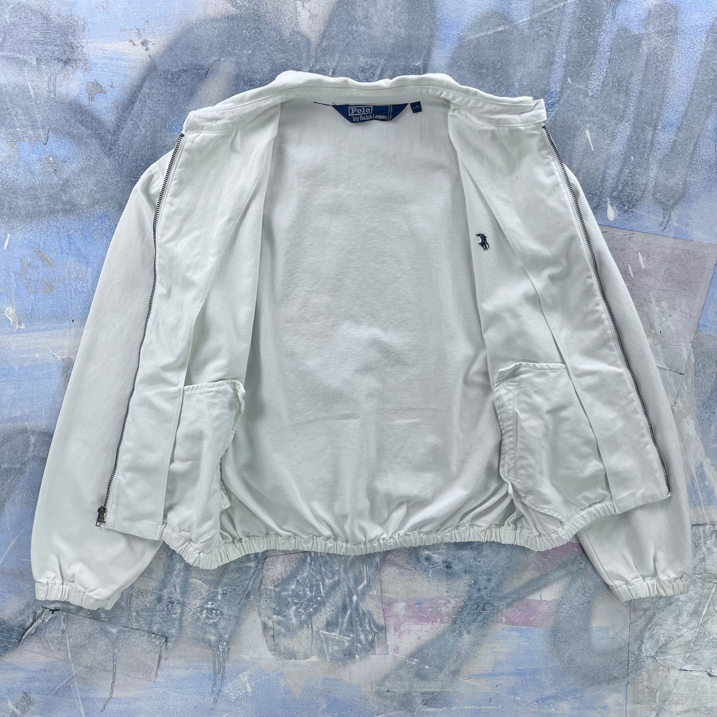 Vintage 80s Polo Ralph Lauren Harrington Canvas Zip Jacket L