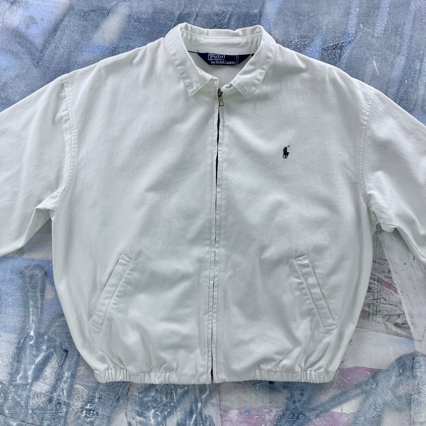 Vintage 80s Polo Ralph Lauren Harrington Canvas Zip Jacket L