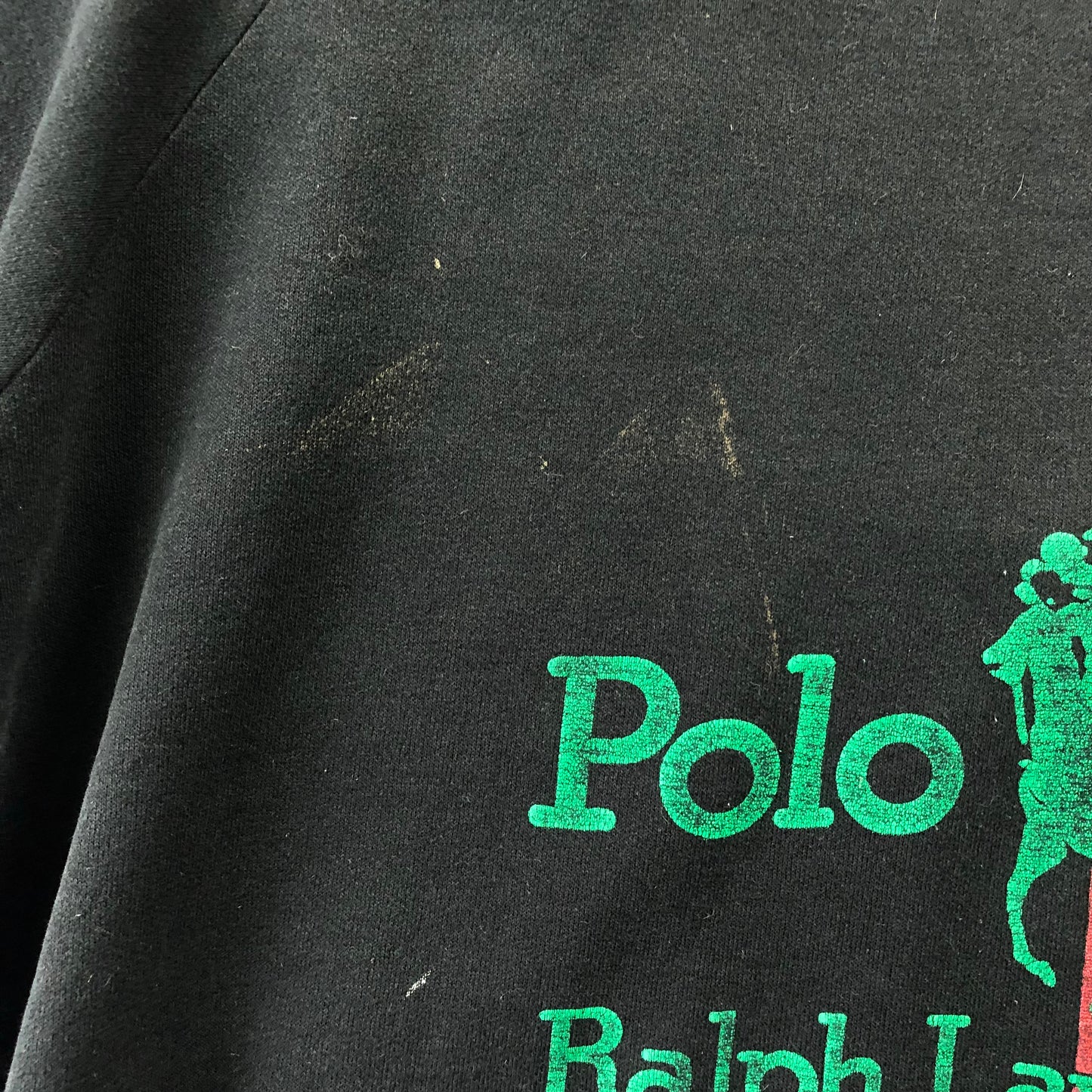 Vintage USA 80s Polo Ralph Lauren Custom Cut Off Crewneck Sweatshirt L