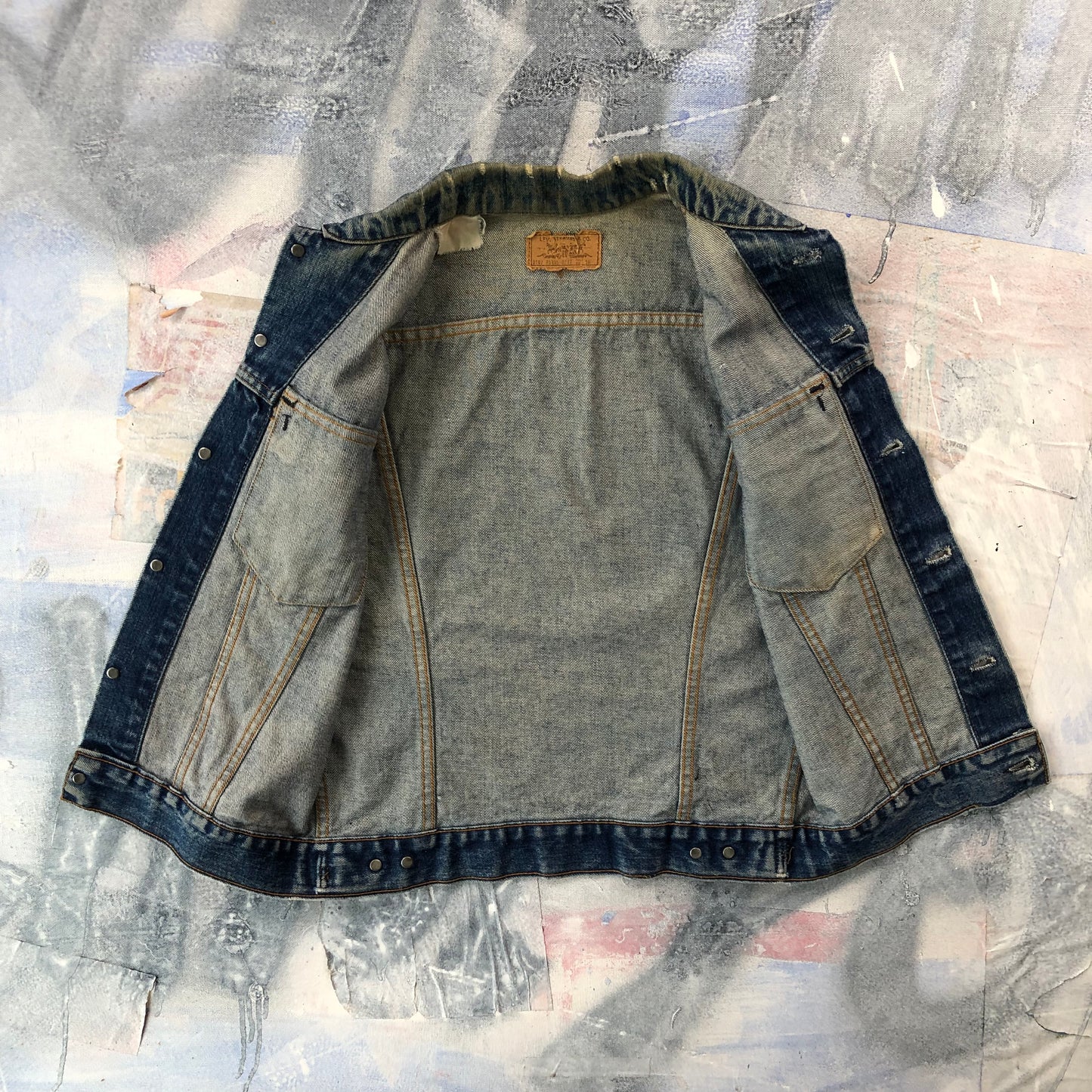 Vintage Levis Orange Tag Sleevless Denim Jacket XL (Womens)