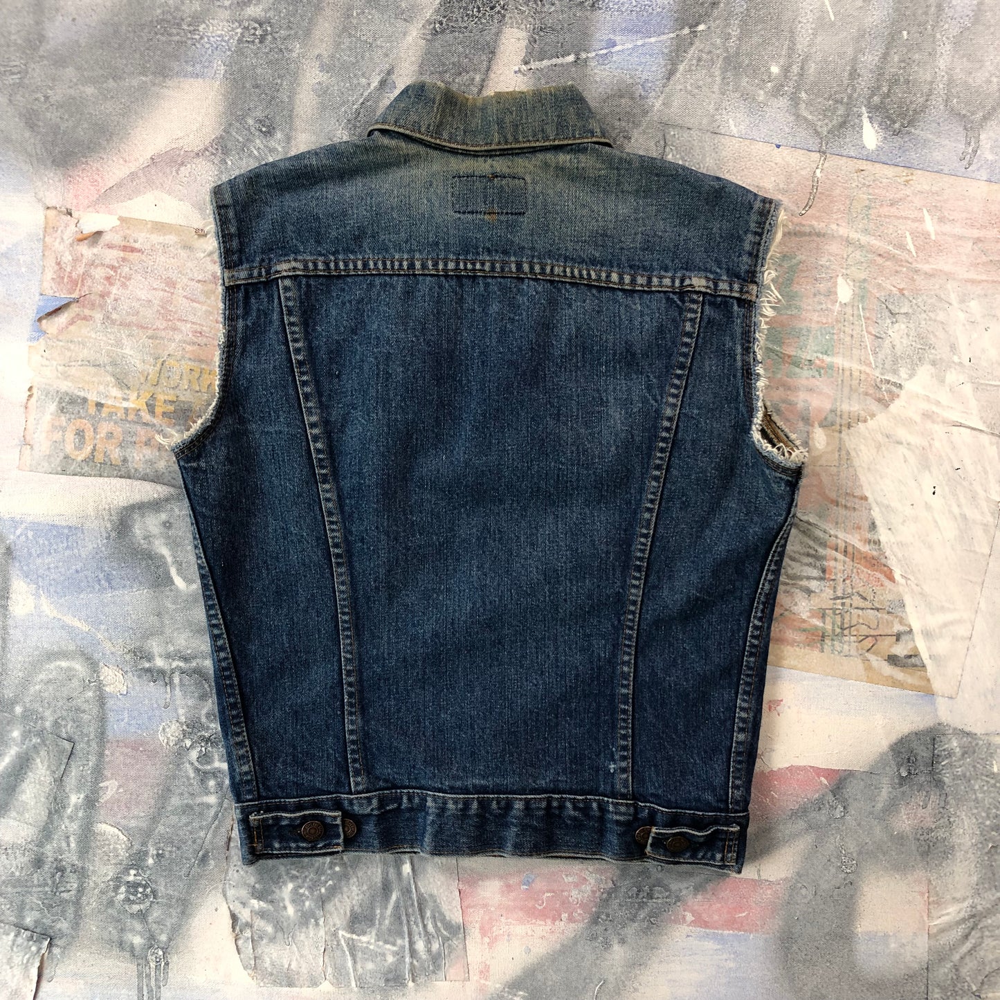 Vintage Levis Orange Tag Sleevless Denim Jacket XL (Womens)