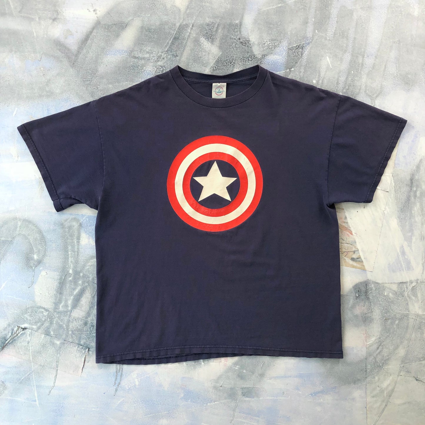 Vintage USA 90s Marvel Captain America Shield T Shirt XL