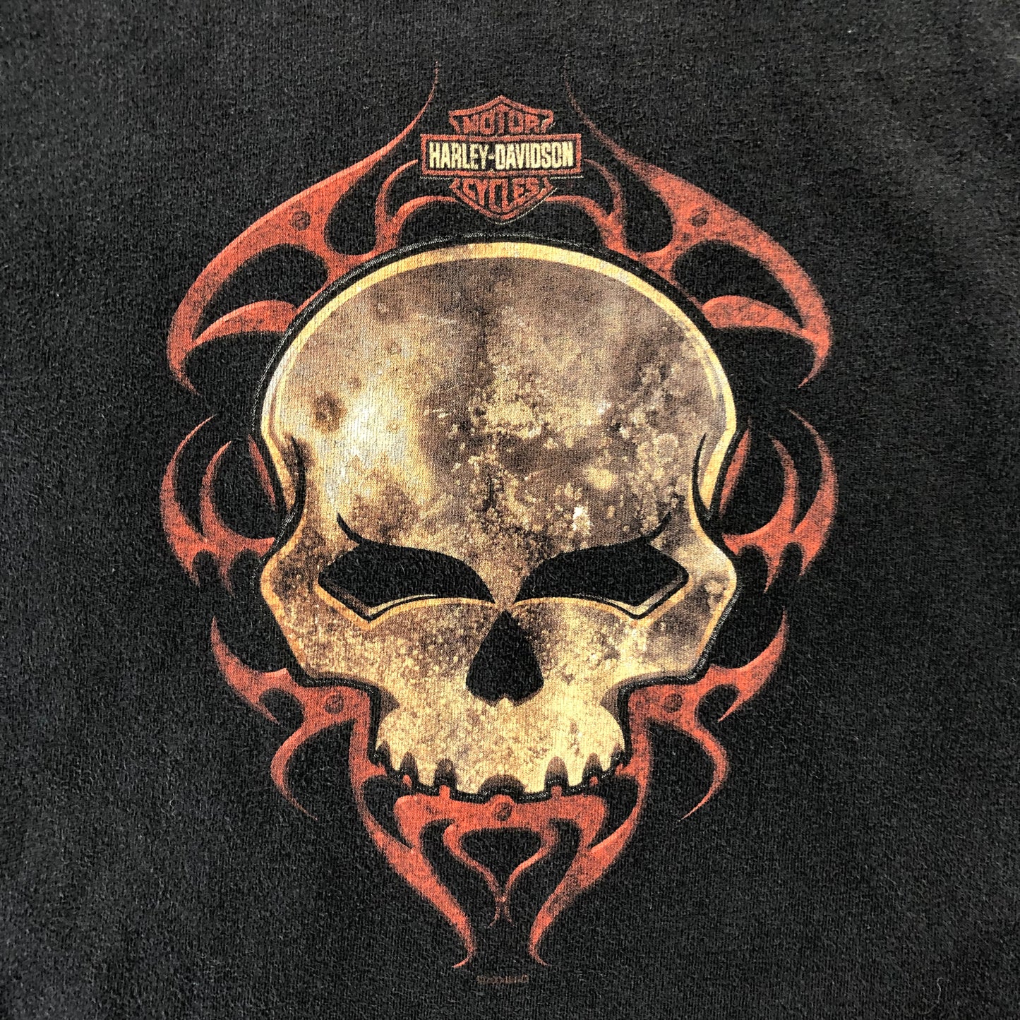 Vintage Harley Davidson Motorcycles Skull Yukon Whitehorse T Shirt L