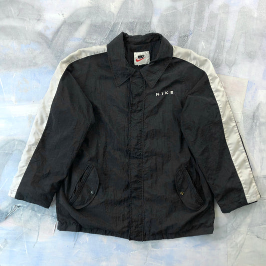 Vintage 90s Nike Swoosh Blanket Lined Zip Button Jacket L