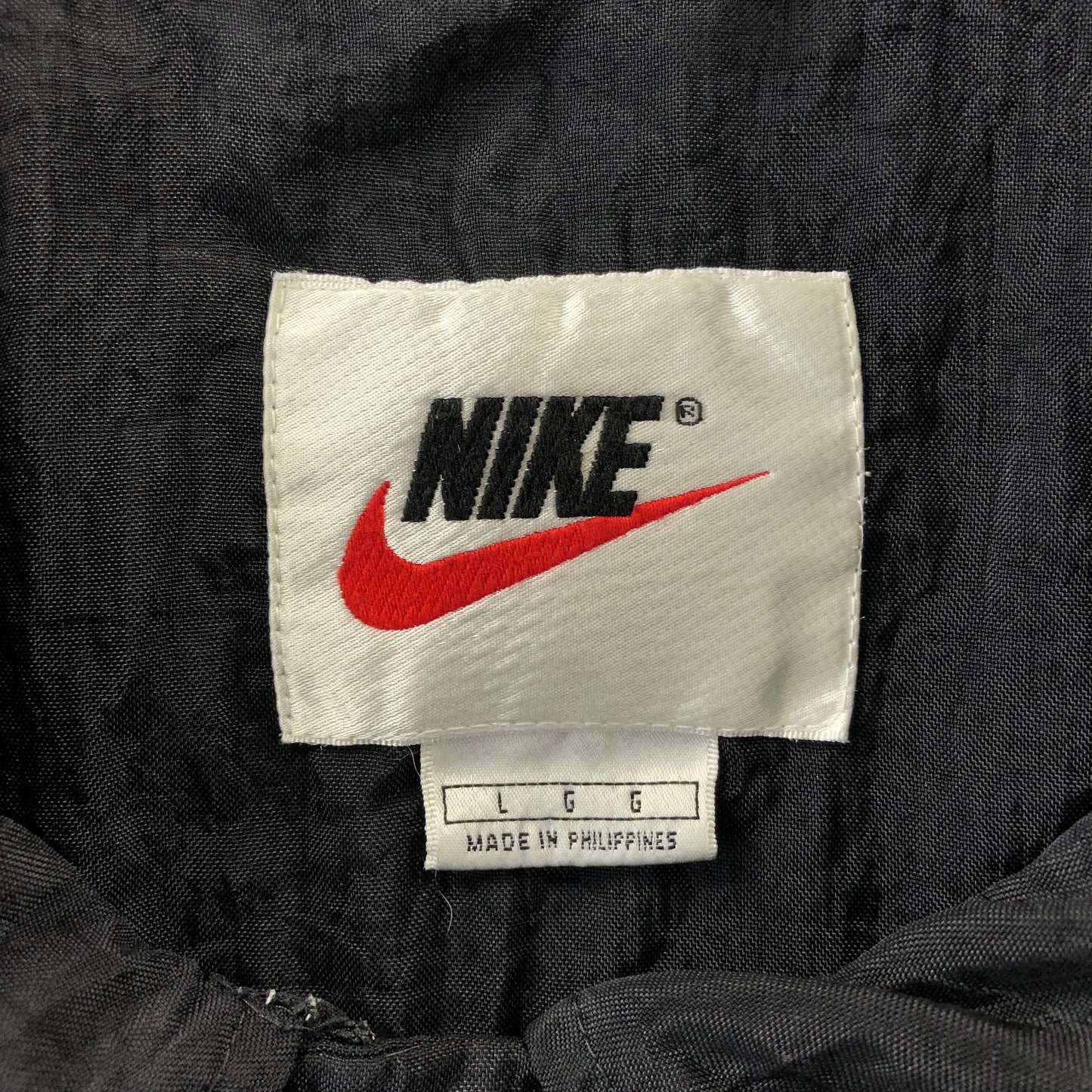 Vintage 90s Nike Swoosh Blanket Lined Zip Button Jacket L
