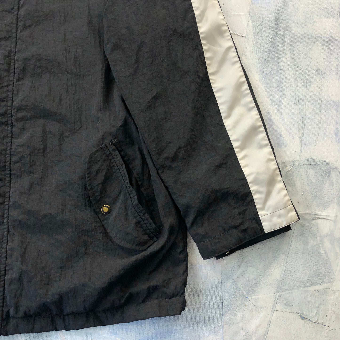 Vintage 90s Nike Swoosh Blanket Lined Zip Button Jacket L