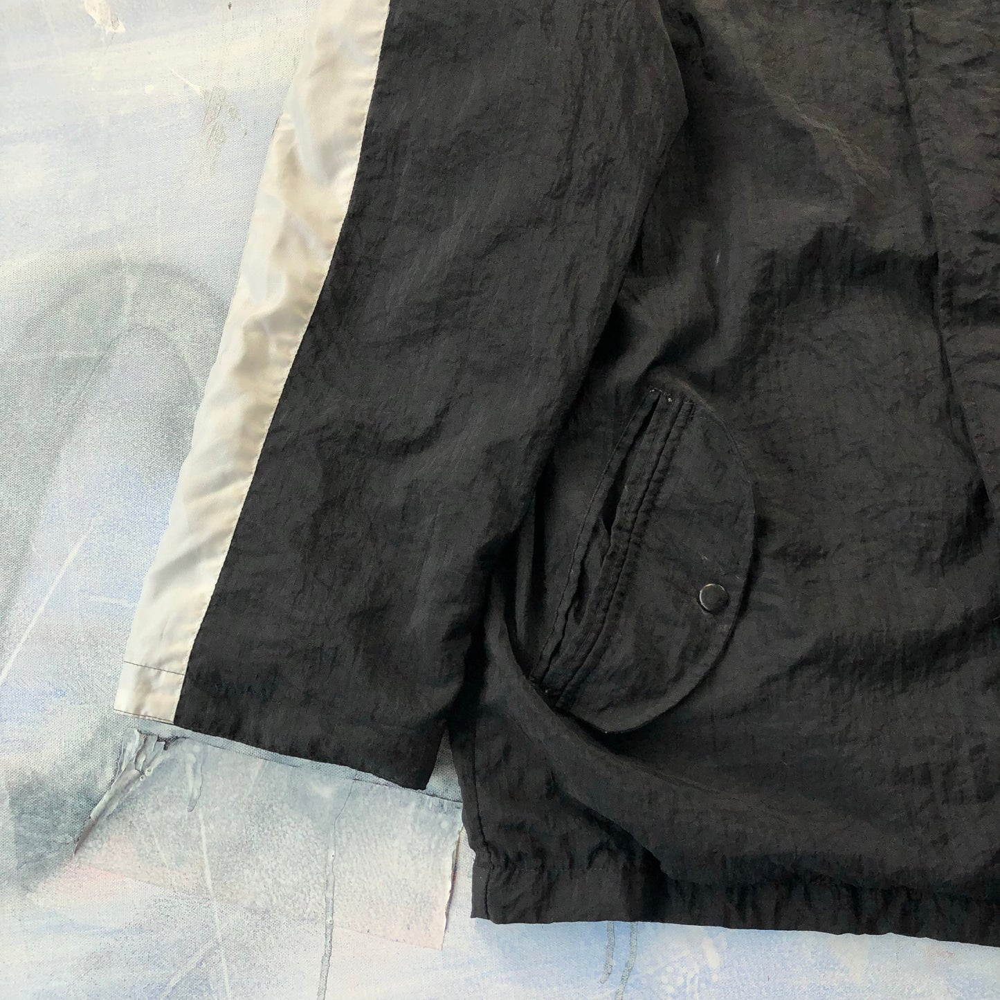 Vintage 90s Nike Swoosh Blanket Lined Zip Button Jacket L