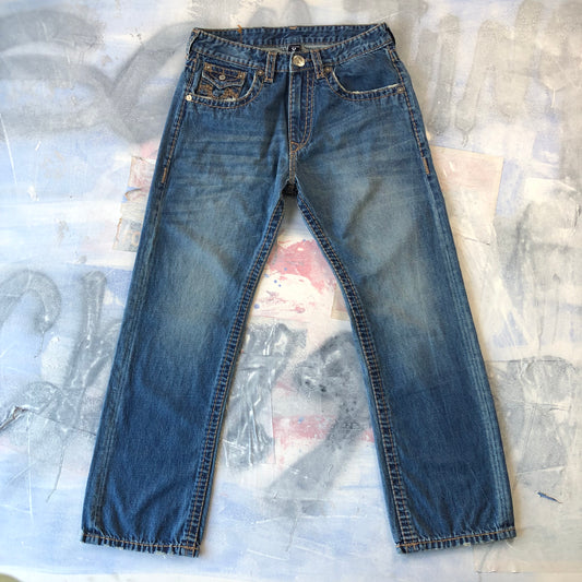 True Religion Straight Stitched Retro USA Jean W34