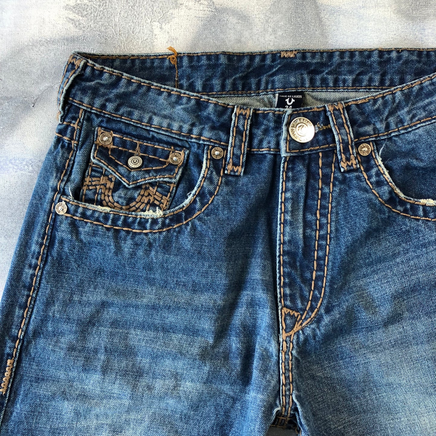 Vintage True Religion Straight Stitched USA Jean W34