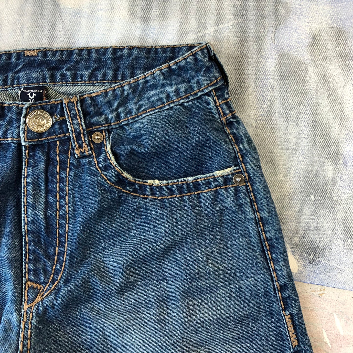 Vintage True Religion Straight Stitched USA Jean W34