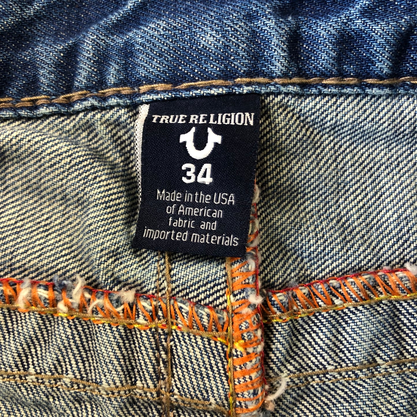 Vintage True Religion Straight Stitched USA Jean W34