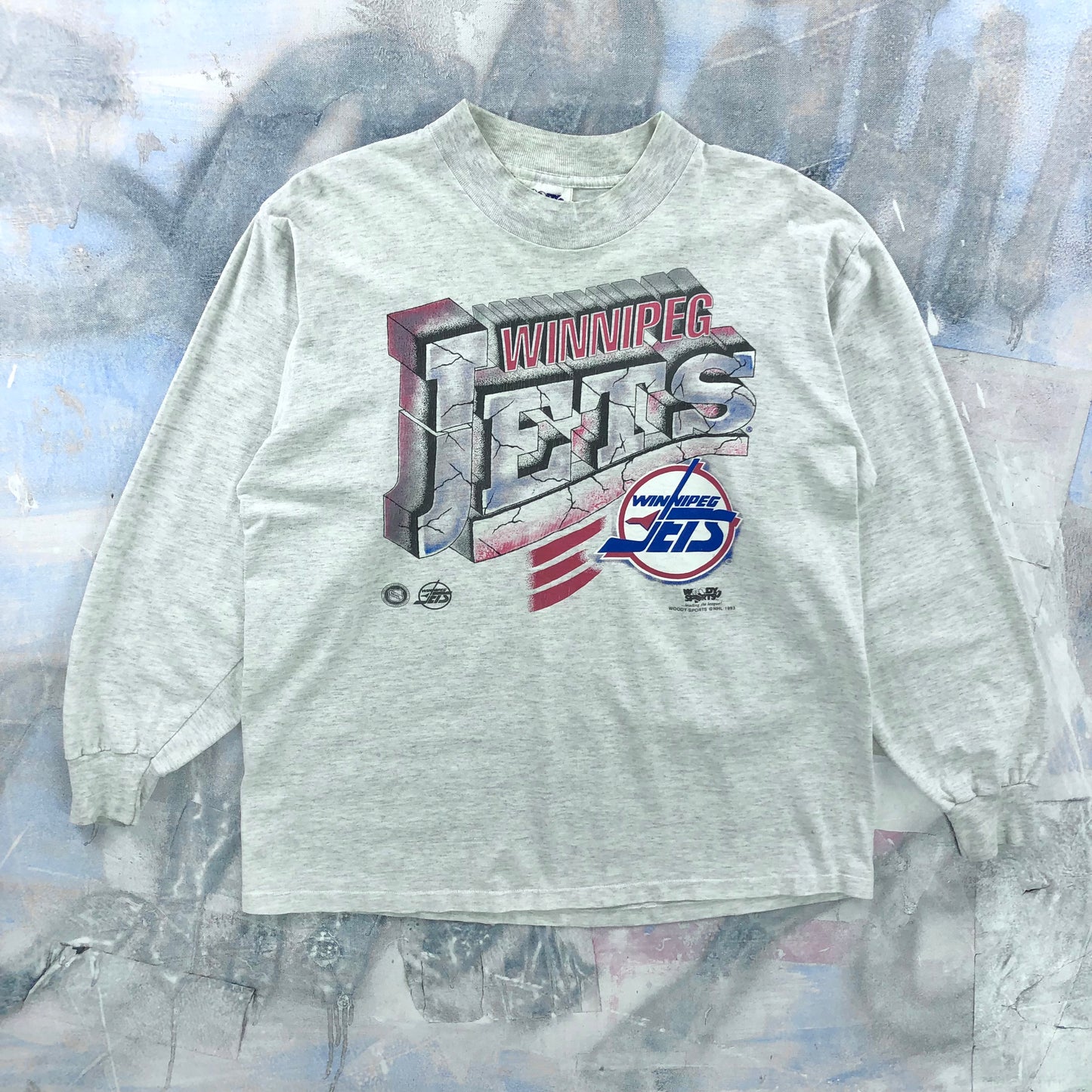 Vintage 90s USA NHL Winnipeg Jets Long Sleeve T Shirt XL