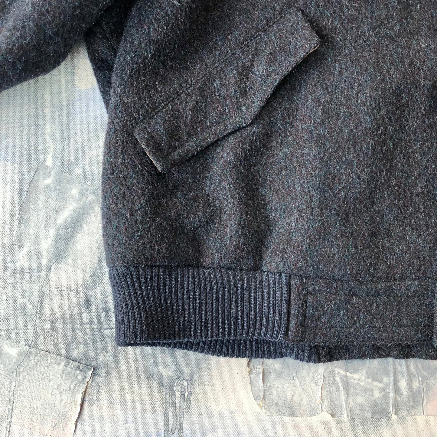 Vintage 80s Gucci Plaid lined Wool Bomber Button Jacket XL