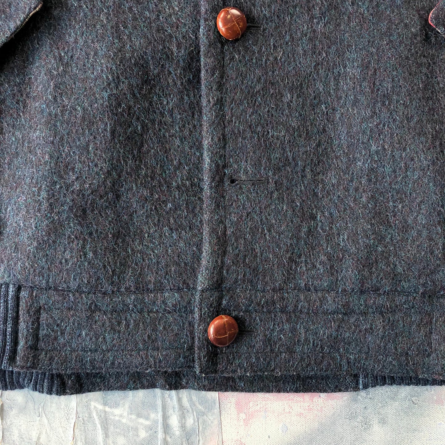 Vintage 80s Gucci Plaid lined Wool Bomber Button Jacket XL
