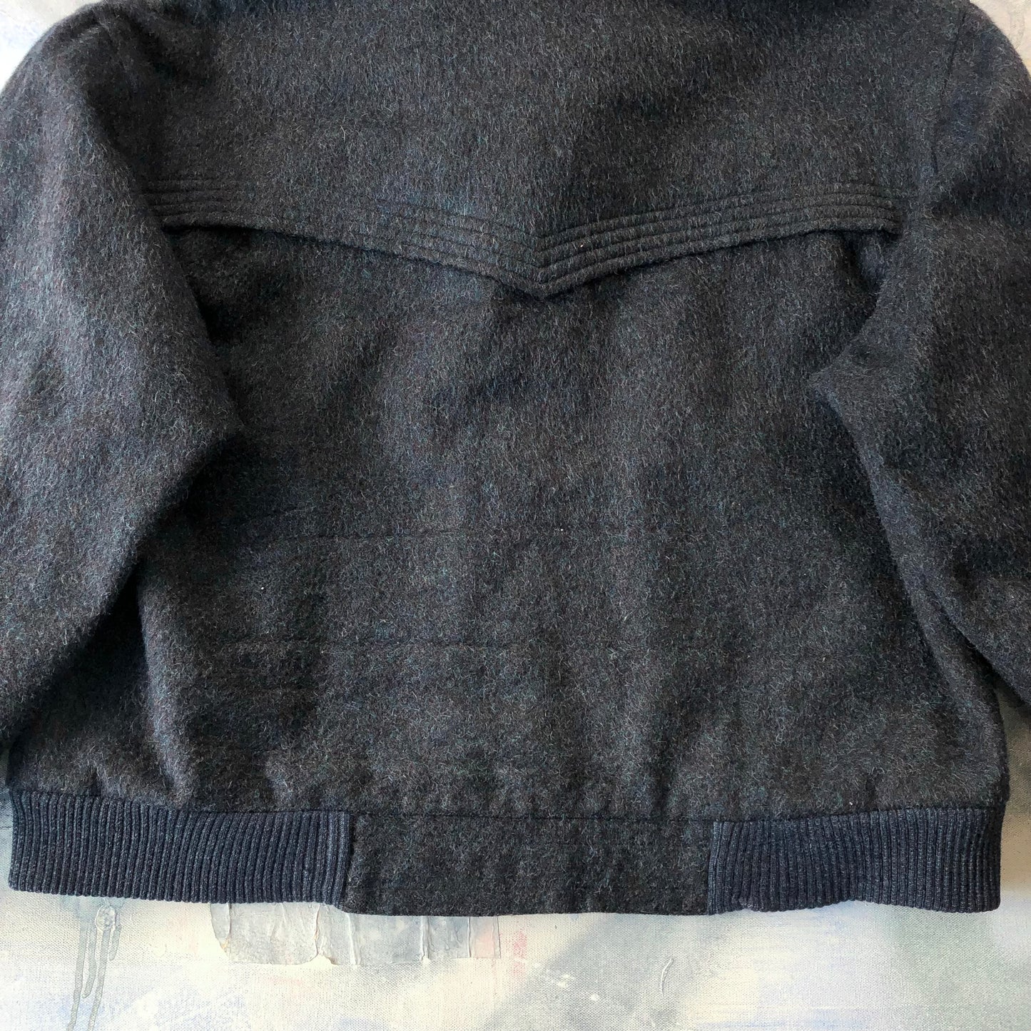 Vintage 80s Gucci Plaid lined Wool Bomber Button Jacket XL