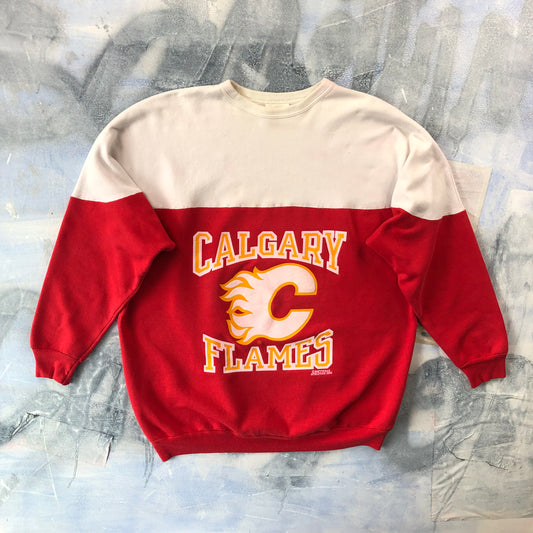 Vintage NHL Calgary Flames Softwear Athletics Crewneck Sweatshirt XL