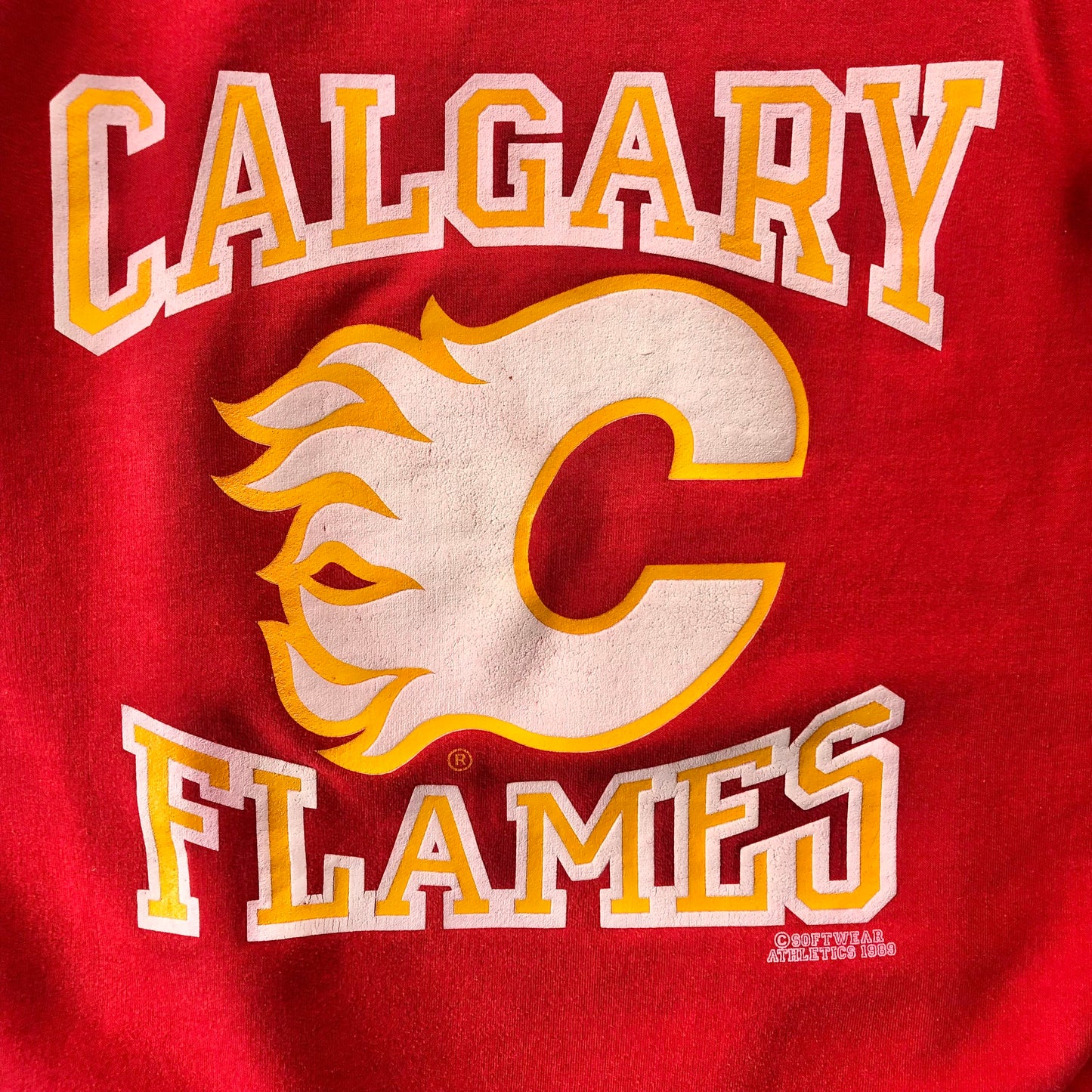 Vintage NHL Calgary Flames Softwear Athletics Crewneck Sweatshirt XL