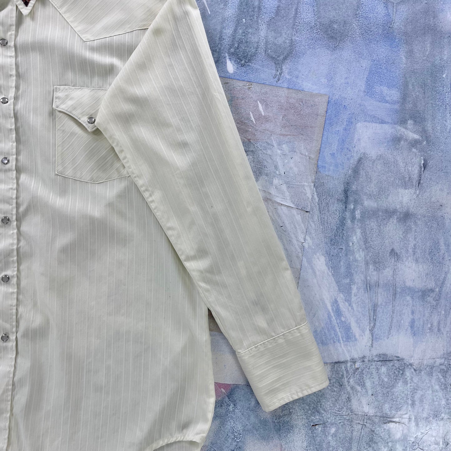 Vintage MWG  Western Pearl Snap Button Long Sleeve Shirt XL