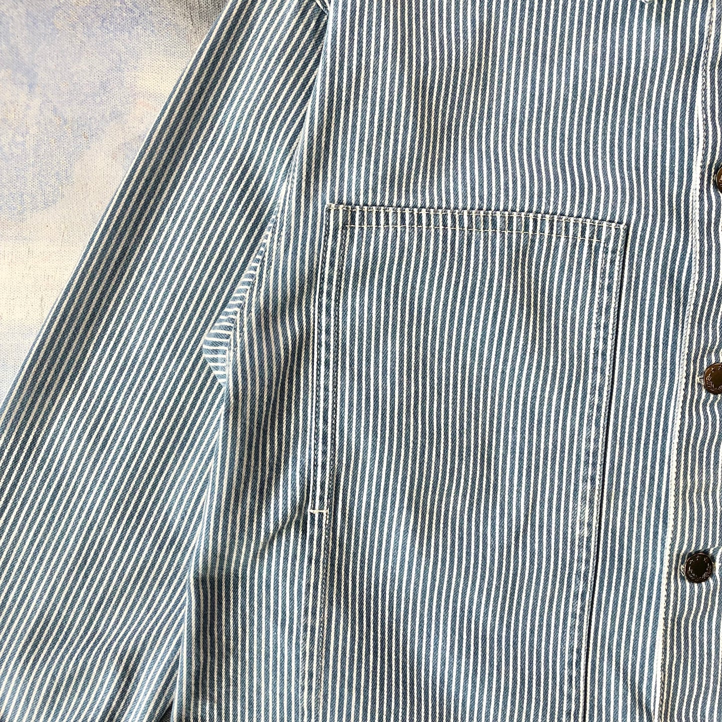 Vintage Stan Ray USA Pin Stripe Workwear Button Jacket M