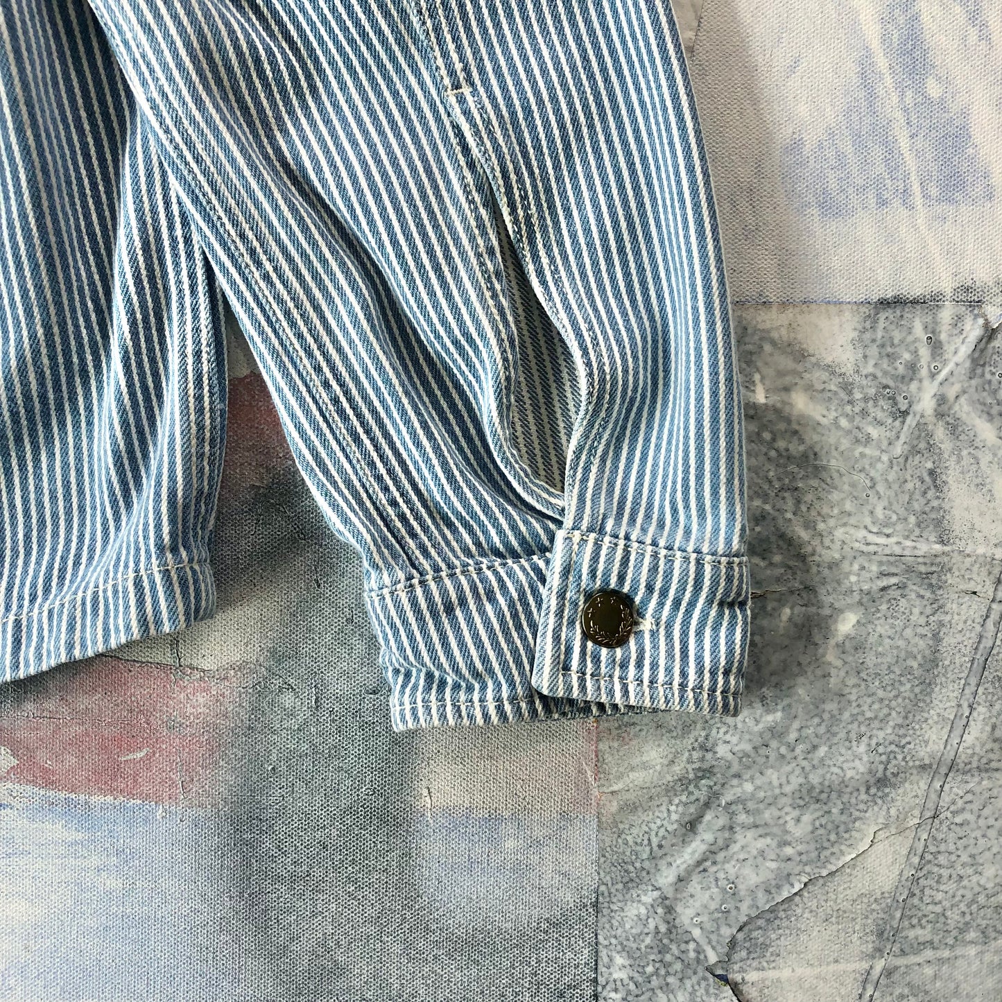 Vintage Stan Ray USA Pin Stripe Workwear Button Jacket M