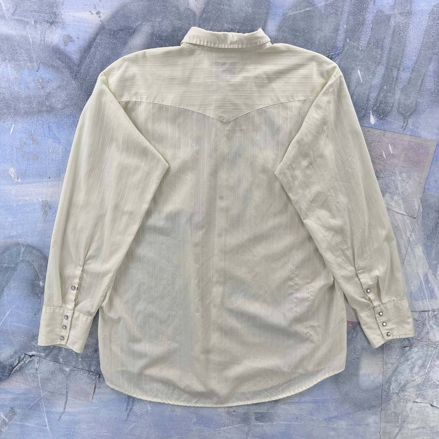 Vintage MWG  Western Pearl Snap Button Long Sleeve Shirt XL