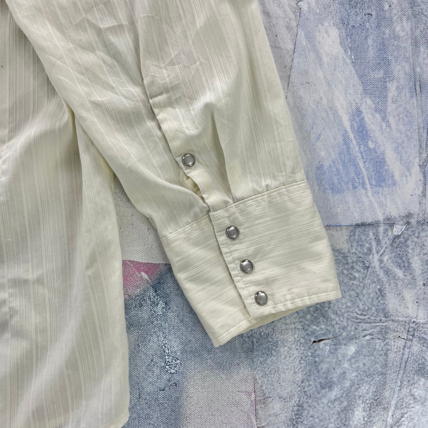 Vintage MWG  Western Pearl Snap Button Long Sleeve Shirt XL