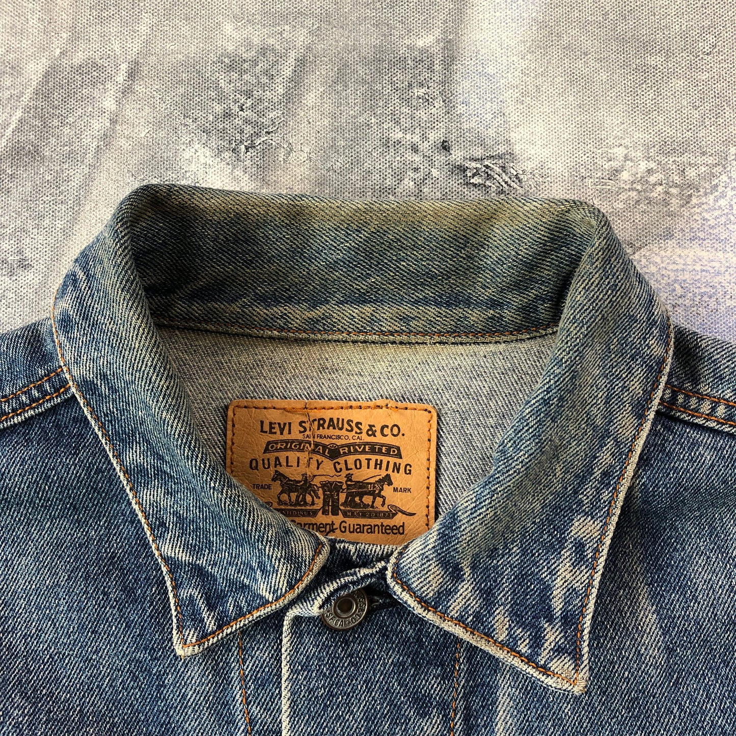 Vintage Levis Orange Tag Denim Button Jacket L