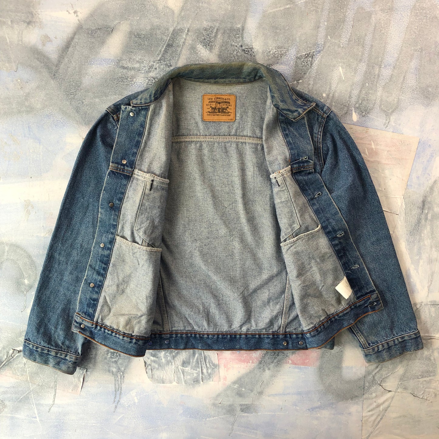 Vintage Levis Orange Tag Denim Button Jacket L