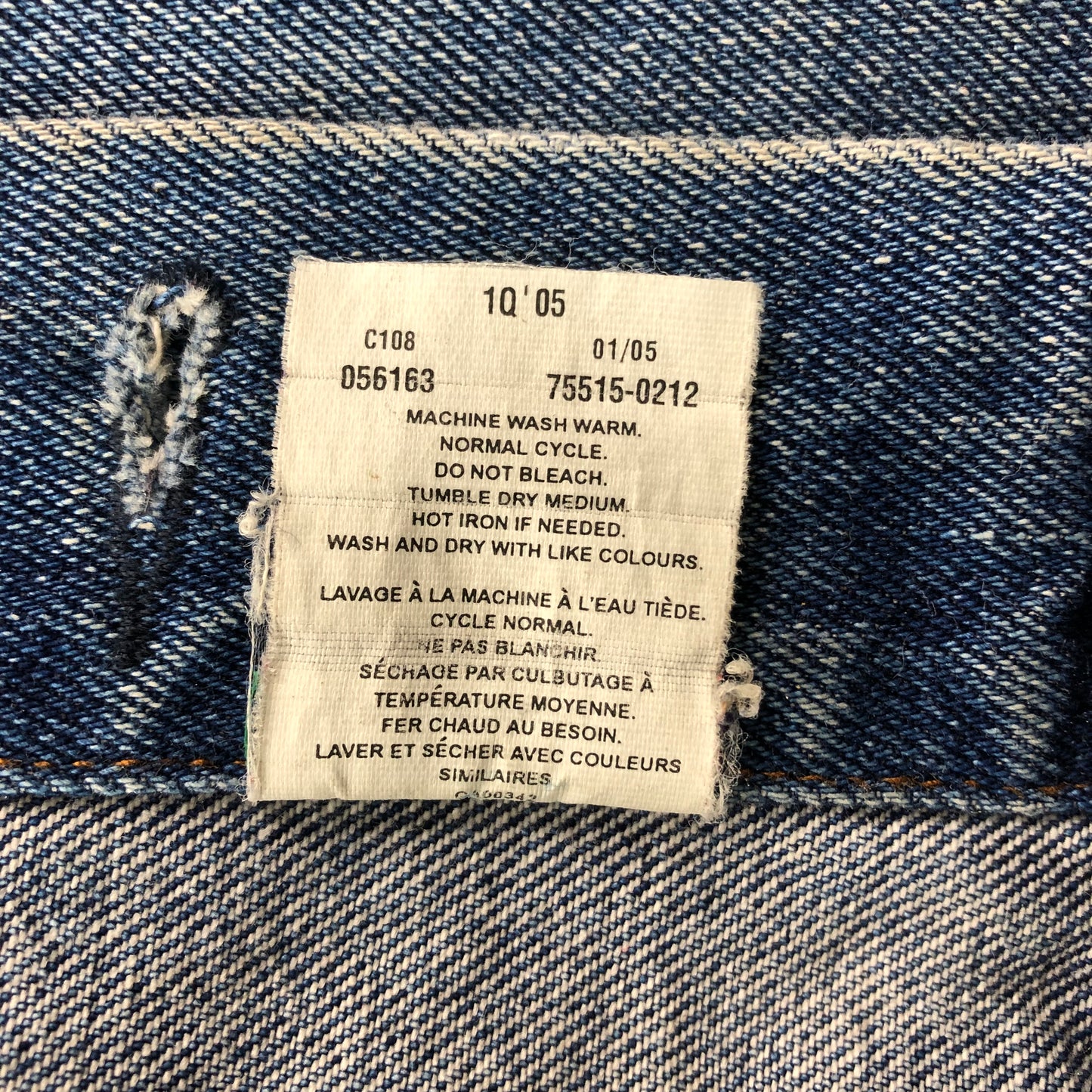 Vintage Levis Orange Tag Denim Button Jacket L