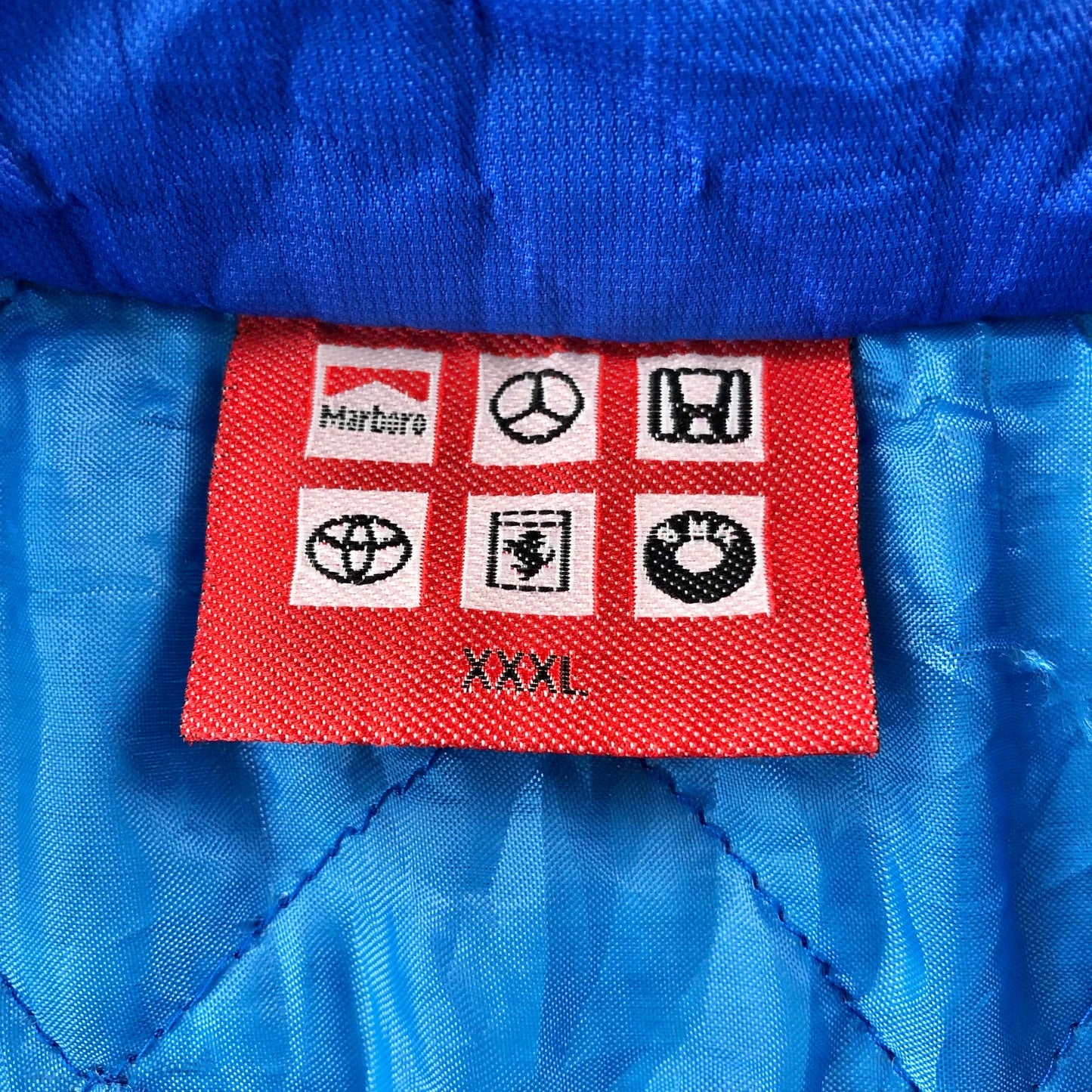 Vintage 90s Malboro Ferrari Michael Schumacher Quilted Lined Embroided Sport Racing Zip Jacket XXXL
