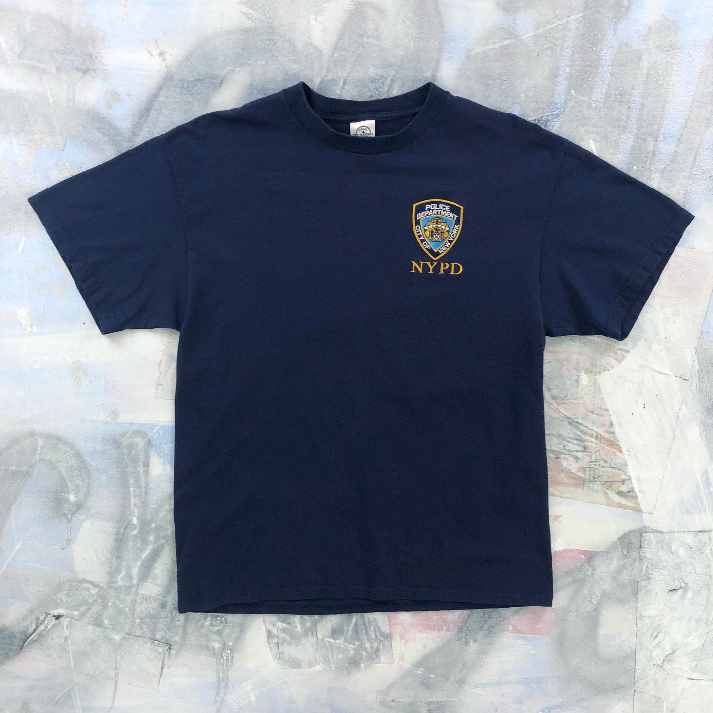 Vintage NYPD Embroided T Shirt L
