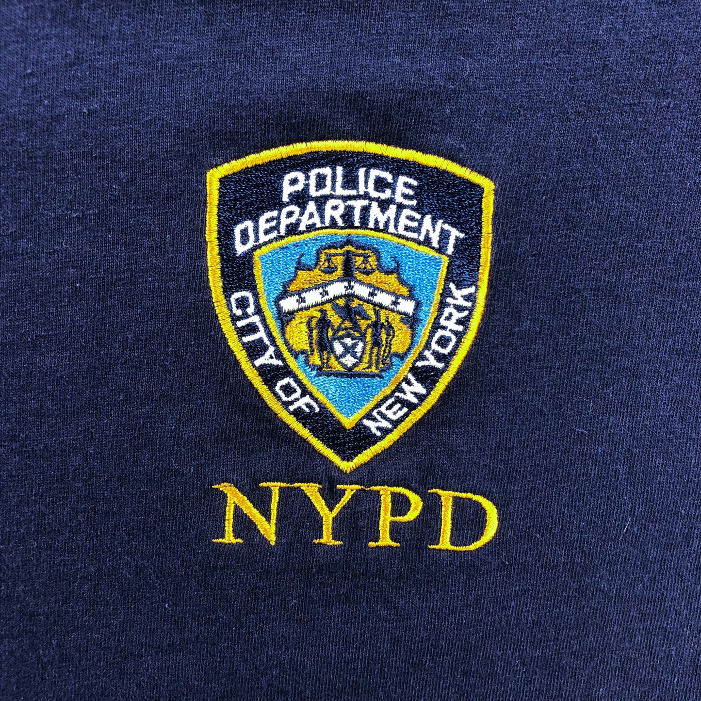 Vintage NYPD Embroided T Shirt L