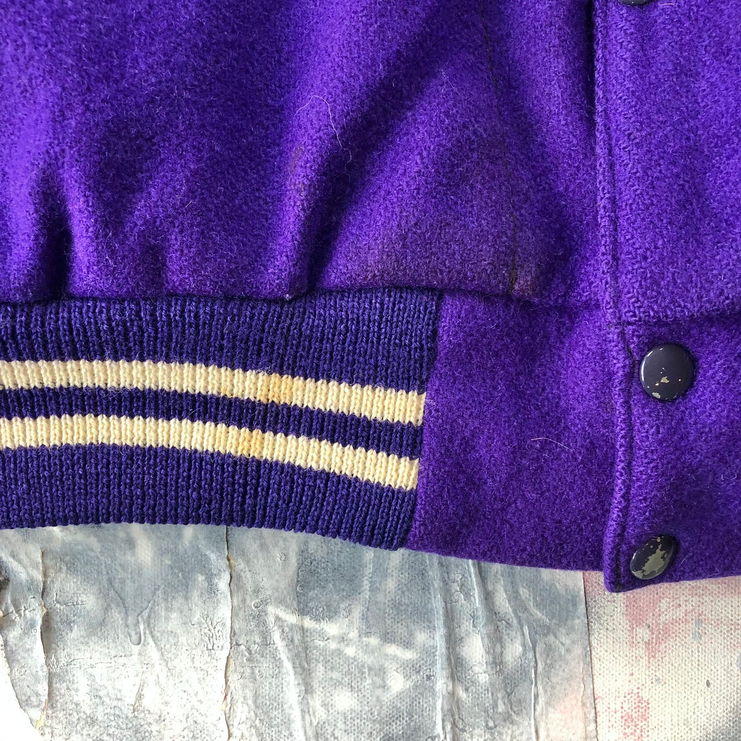 Vintage Varsity Football 1985 Co-Metro Champs Letterman Leather Quilted Button Jacket XL