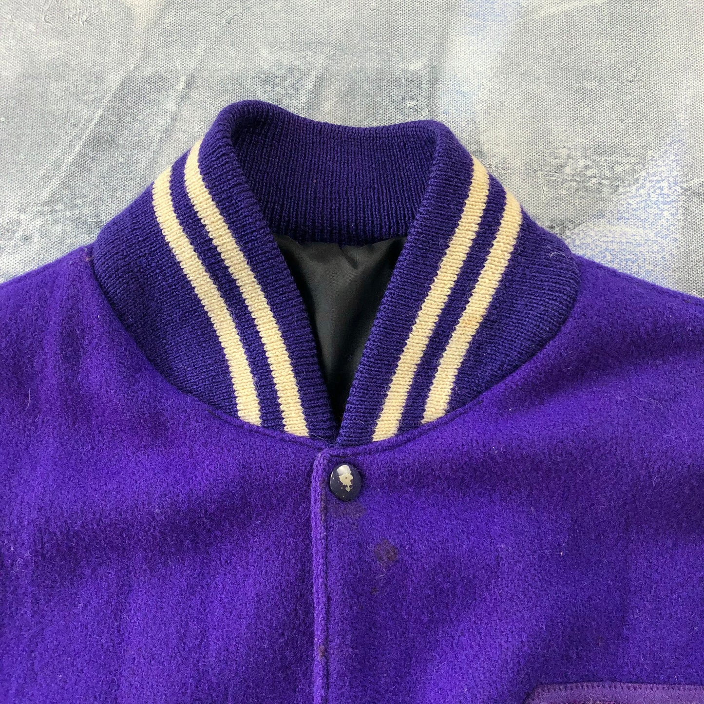 Vintage Varsity Football 1985 Co-Metro Champs Letterman Leather Quilted Button Jacket XL