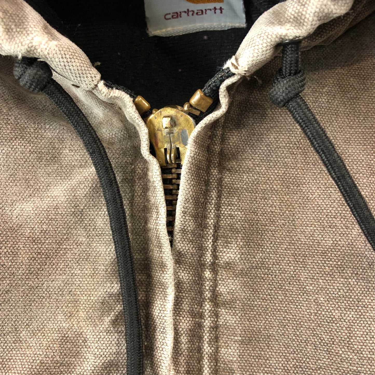 Vintage Carhartt J130 Quilted Hooded Workwear Zip Jacket XXL