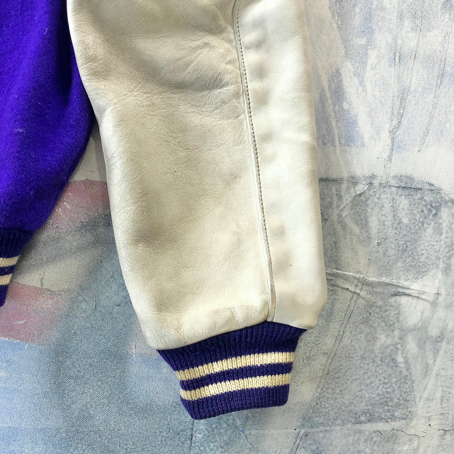 Vintage Varsity Football 1985 Co-Metro Champs Letterman Leather Quilted Button Jacket XL