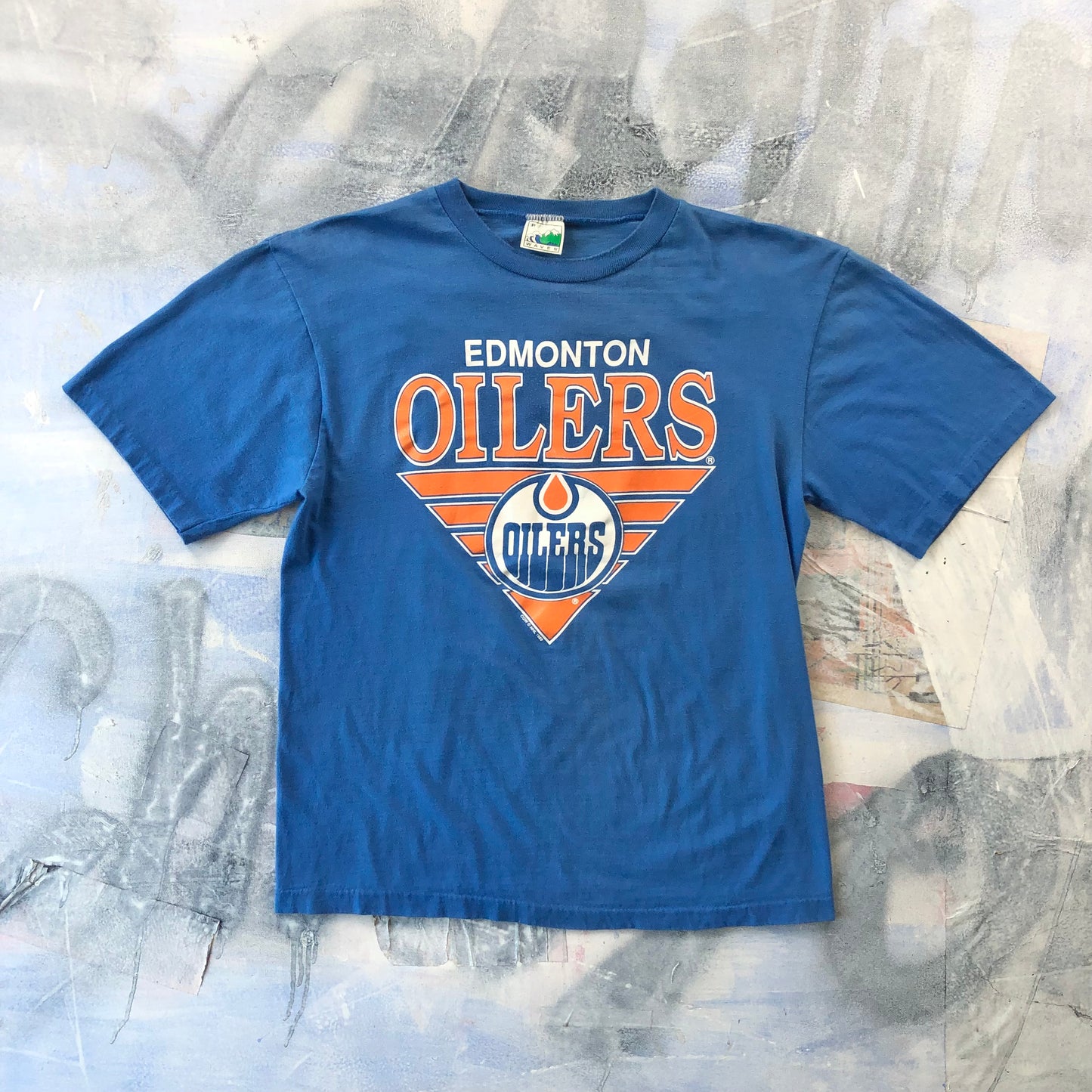Vintage 90s NHL Edmonton Oilers Cam Neeley Single Stitch T Shirt M