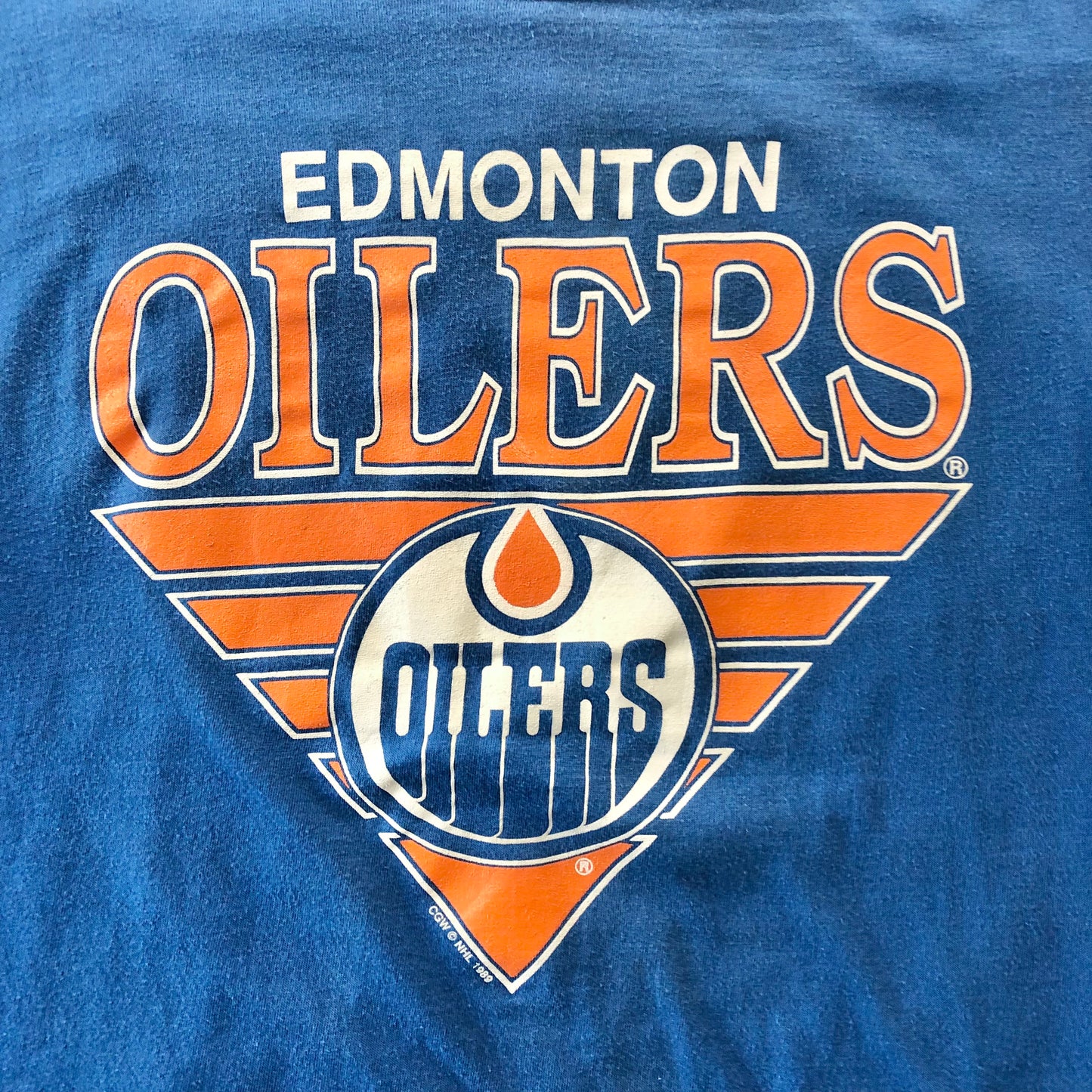 Vintage 90s NHL Edmonton Oilers Cam Neeley Single Stitch T Shirt M