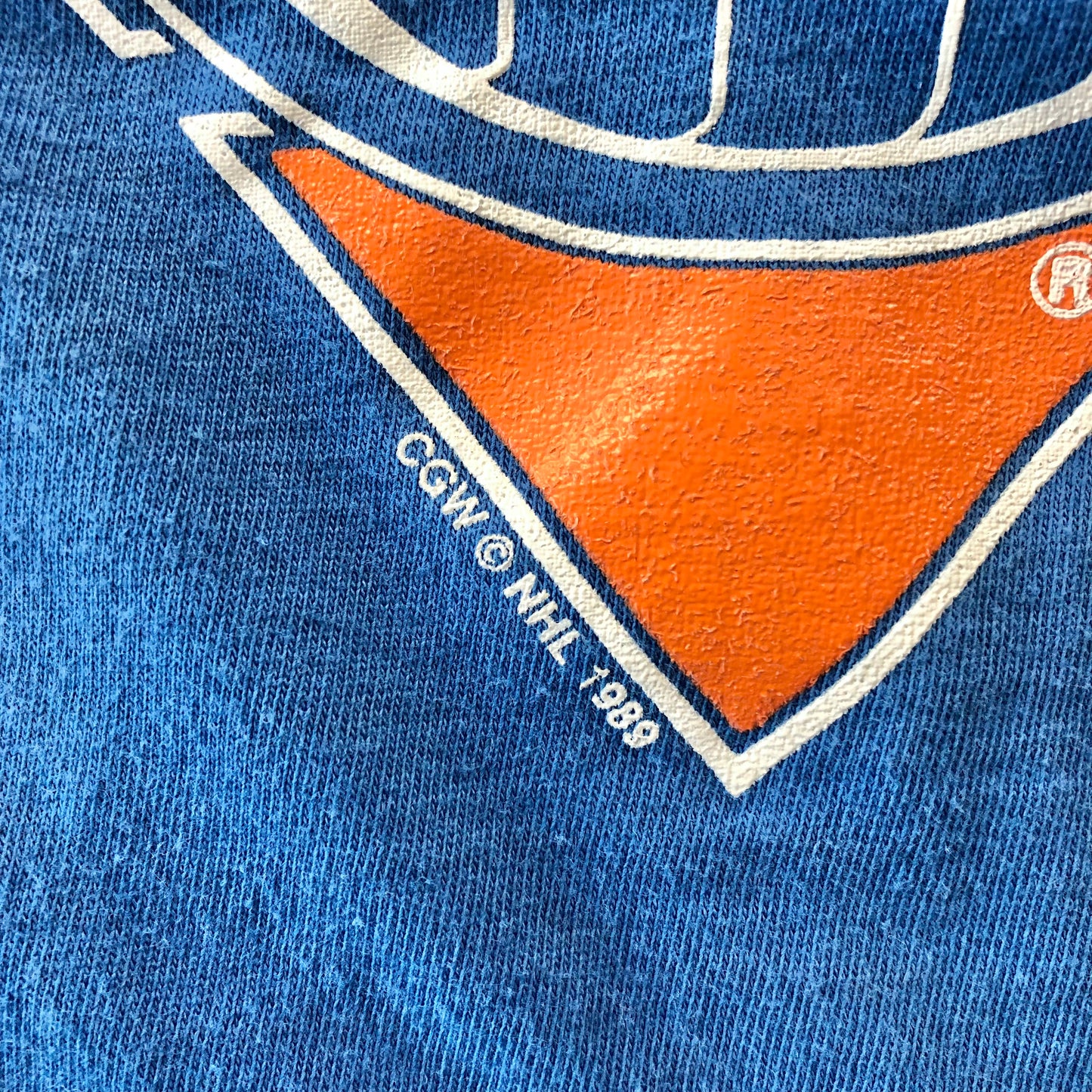 Vintage 90s NHL Edmonton Oilers Cam Neeley Single Stitch T Shirt M