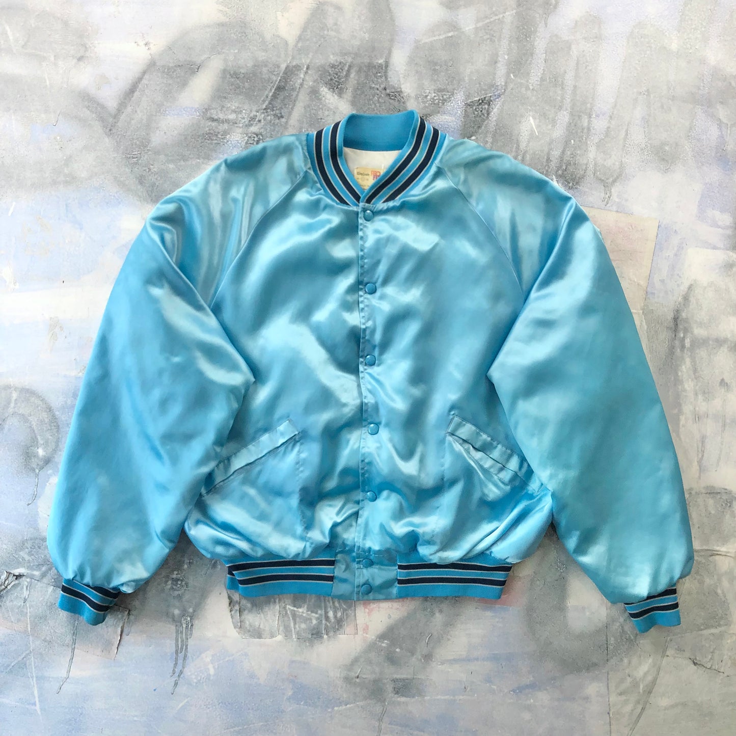 Vintage USA 80s Stockman Fallon Nevada King Louie Pro Fit Satin Bomber Quilted Button Jacket XL