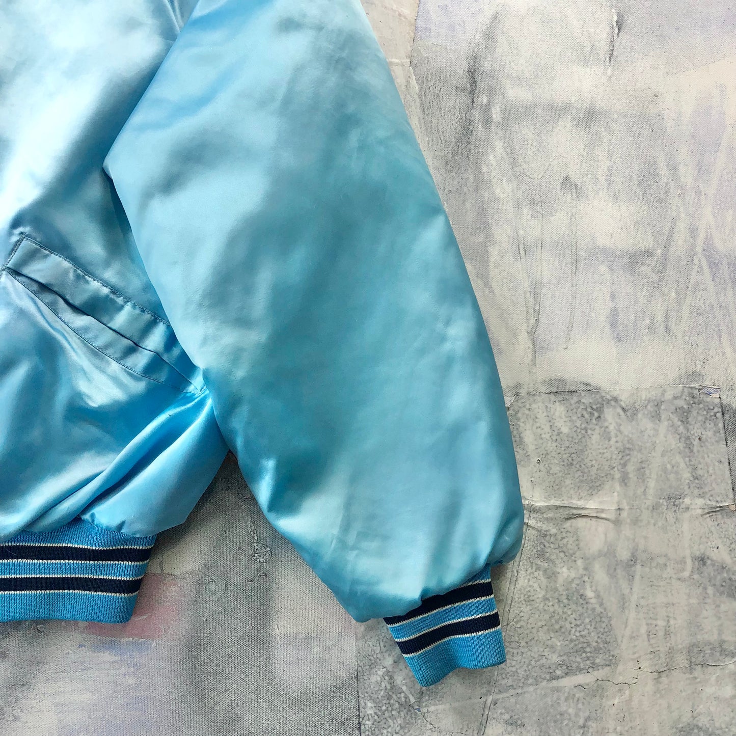 Vintage USA 80s Stockman Fallon Nevada King Louie Pro Fit Satin Bomber Quilted Button Jacket XL