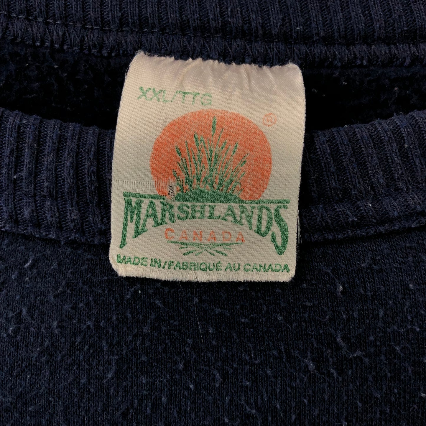 Vintage Canadian Marshlands Deer Nature Crewneck Sweatshirt XXL