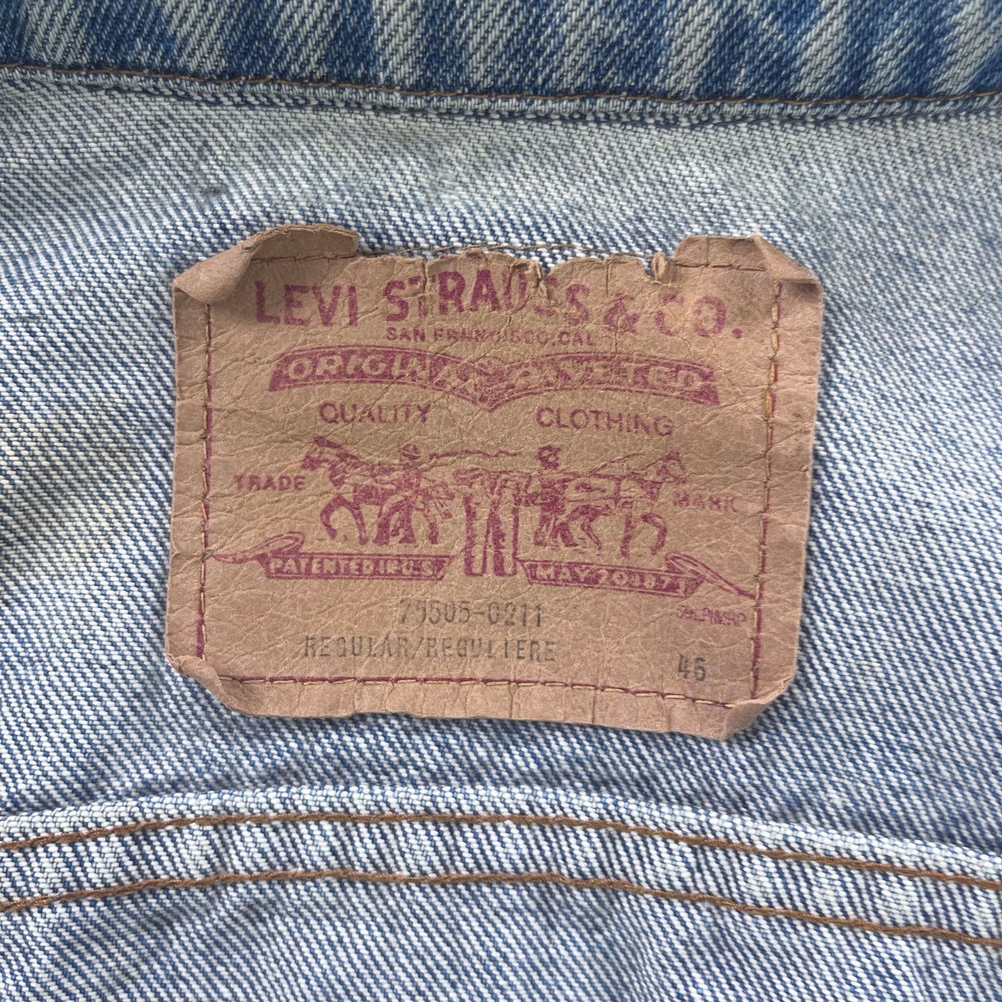 Vintage Levis Classic Denim Button Jacket L